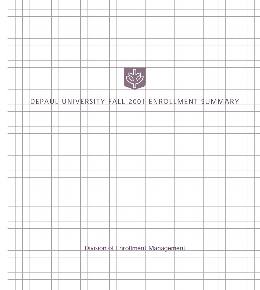 2001 Enrollment Summary Book