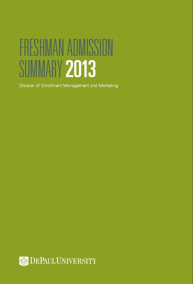 2013 Freshman Admission Summary