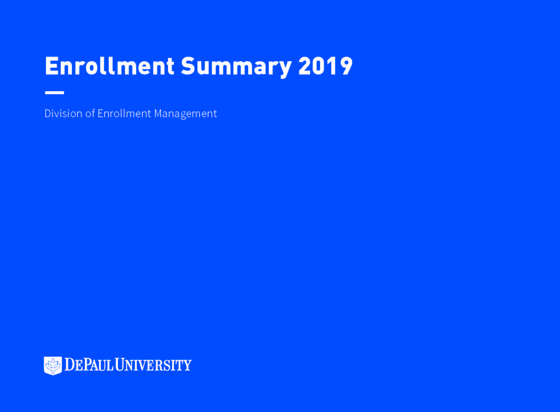 2019 Enrollment Summary Book