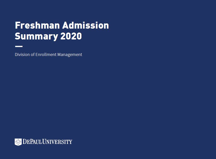 2020 Freshman Admission Summary Book